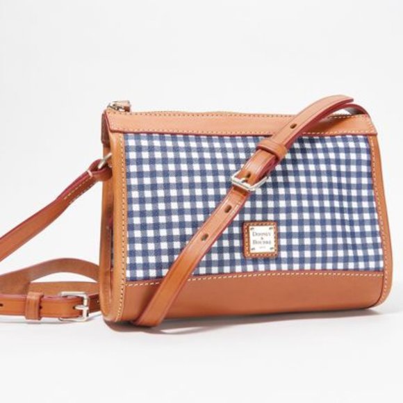Dooney & Bourke Handbags - Dooney & Bourke Coated Cotton Gingham Zip Crossbody